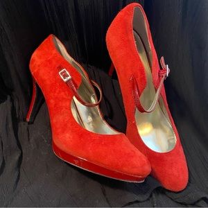 Alfani Suede and patent leather heels